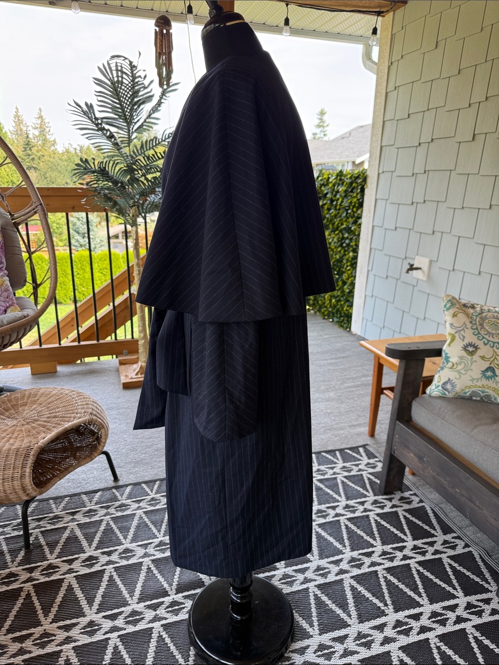 J. Peterman | Pin Stripe Wool Coat - Picture 3 of 5